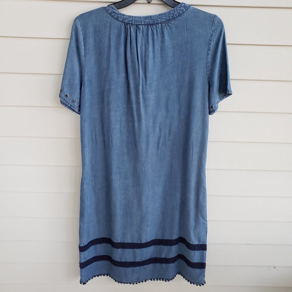 NWT Embroidered Denim looking Dress 100% Tencel - Picture 8 of 8